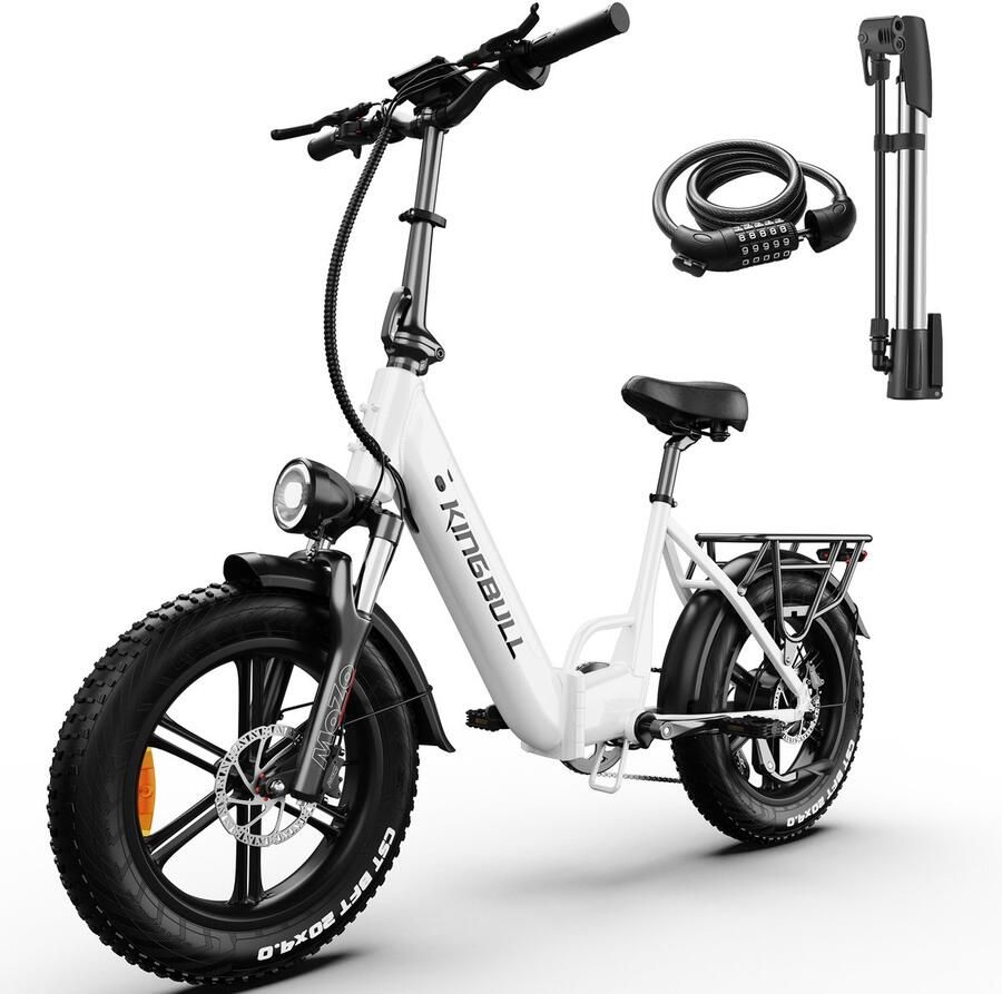 Maxtron Literider 2.0 Opvouwbare Elektrische Fiets–648Wh Accu – 20×4.0 Inch Fatbike Banden–Actieradius tot 90 km–Voor- en Achter Hydraulische Schijfrem –MOZO Aluminium Verende Voorvork met Lock-out– Elektrische Stadsfiets –Max. Belasting 180 kg–Wit