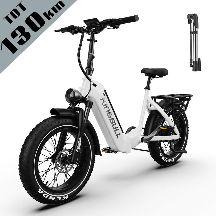 Maxtron Verve Opvouwbare Elektrische Fiets– 960Wh Accu –20×4.0 Inch Fatbike Banden –Actieradius tot 130 km –Voor- en Achter Hydraulische Schijfrem –ZOOM Aluminium Verende Voorvork met Lock-out– Shi o 8 Versnellingen– Elektrische Stadsfiets – Wit - Foto 2