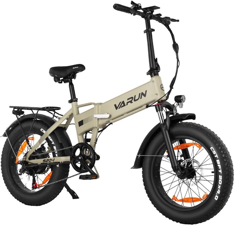 VARUN S20-1 E-bike Topsnelheid 25 km u 20×4 0 inch dikke banden 60km actieradius 250W motor 48V13Ah accu Shi o 7-speed achterderailleur 55 N·m dubbele schijfrem grijs