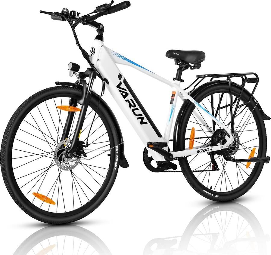 VARUN S700-1 E-bike 25 km u 28inch all-terrainvering 50km actieradius 250W motor 48V 10.4Ah accu 55 N·m Shi o 7-speed Max draagvermogen 150 kg wit
