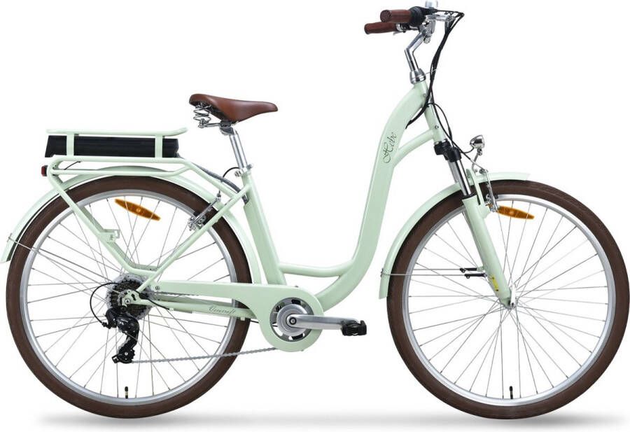 Vecocraft Hebe elektrische damesfiets 7 sp 10Ah olijfgroen