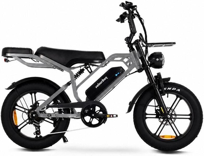 Velo Urban VU20 PRO – Fatbike – 20 inch – 60–80 km Actieradius – Hydraulische Rem – LED-verlichting Grijs