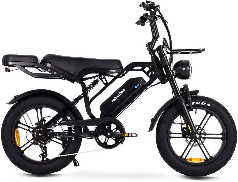 Velo Urban VU20 PRO – Fatbike – 20 inch – 60–80 km Actieradius – Hydraulische Rem – LED-verlichting zwart