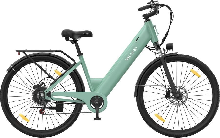 VELOPRO C1 Elektrische Fiets 250W 36V 13Ah Tot 120 km Shi o 7V 27 5 inch Mechanische Schijfrem LCD Groen