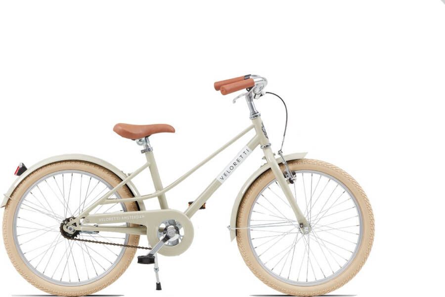 Veloretti Junior Kinderfiets 20 inch Beige 5-8 jaar