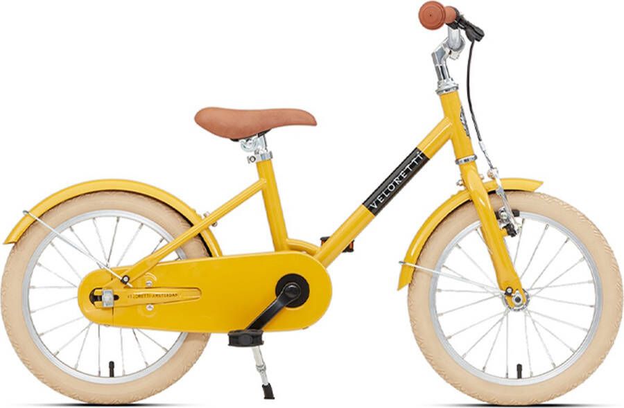 Veloretti Maxi Kinderfiets 16 inch Geel Kids 3-6 jaar