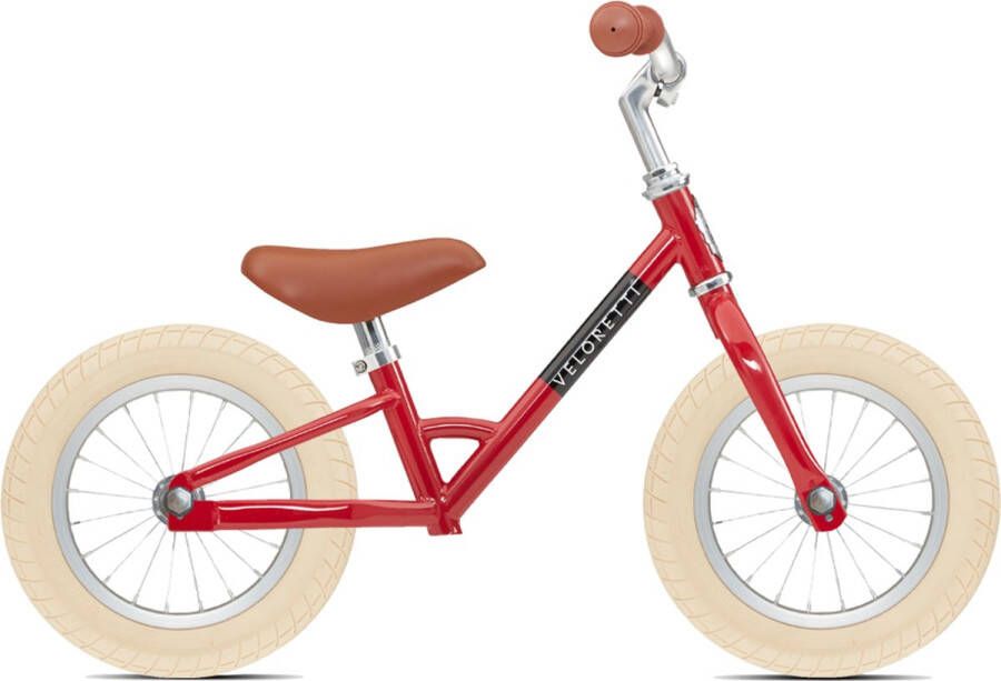 Veloretti Mini loopfiets 12 inch Rood 2-4 jaar