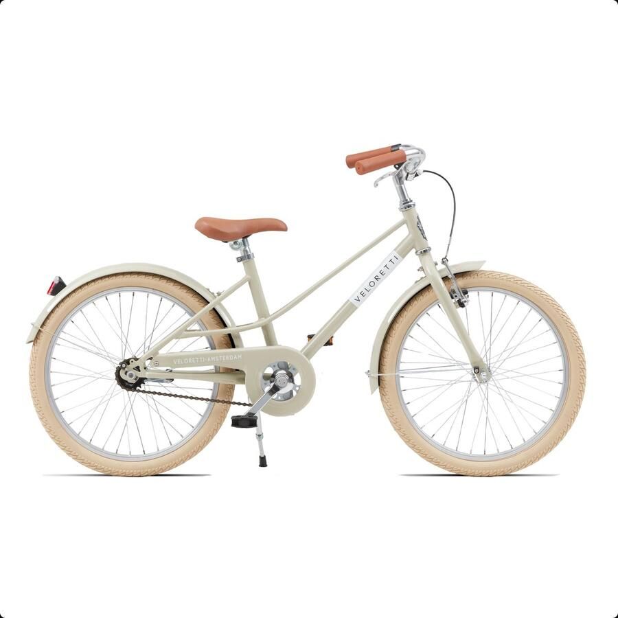 Veloretti Junior Kinderfiets 20 Inch Grijs beige 5-8 jaar
