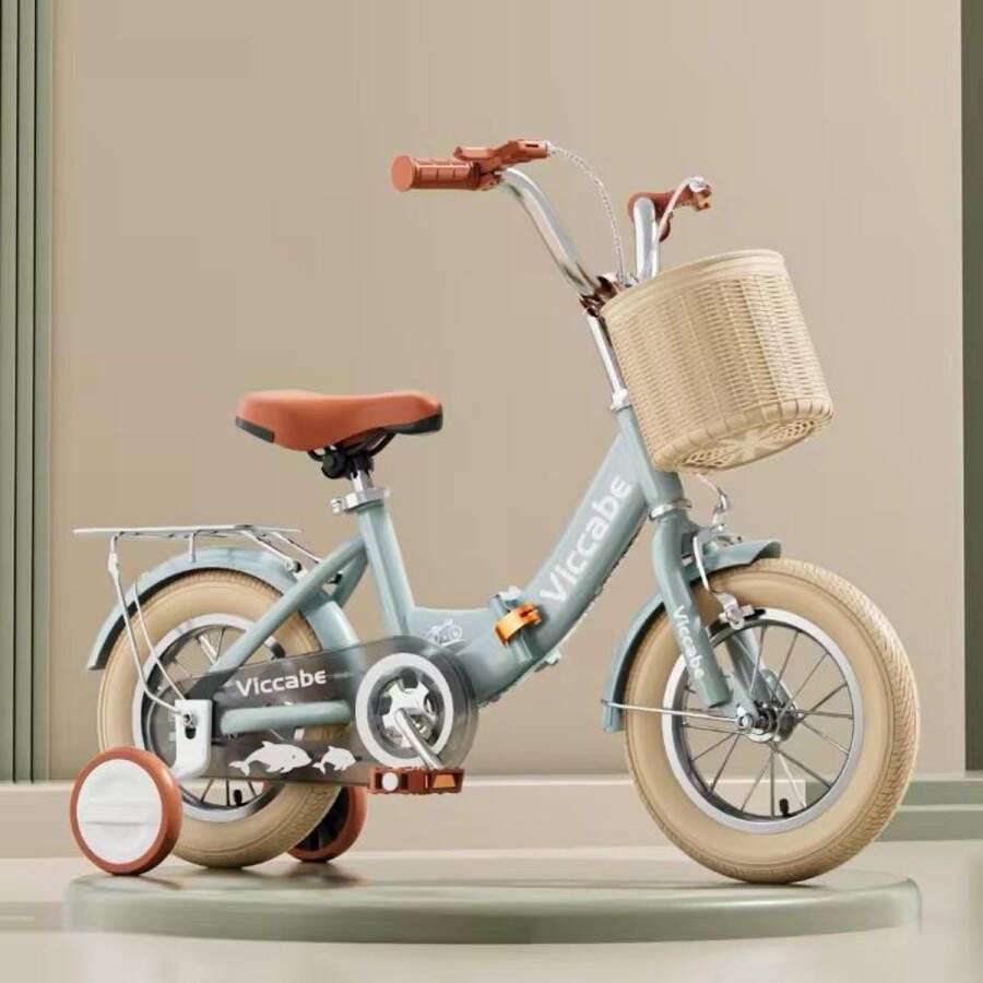 Viccabe • 18 inch kinderfiets • kinderfiets met dje • sfiets 18 inch • sfiets met zijwieltjes • retro kinderfiets • kinderfiets • kinderfiets 8jaar • fiets met zijwieltjes