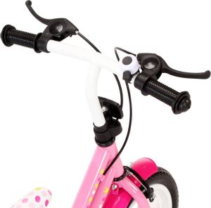 VidaXL Kinderfiets 12 inch wit en roze