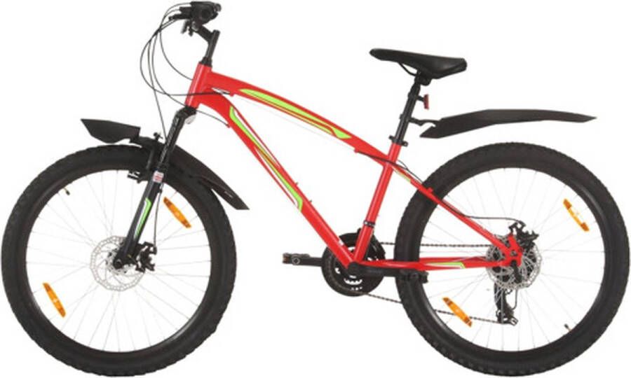 VidaXL Mountainbike 21 versnellingen 26 inch wielen 36 cm rood