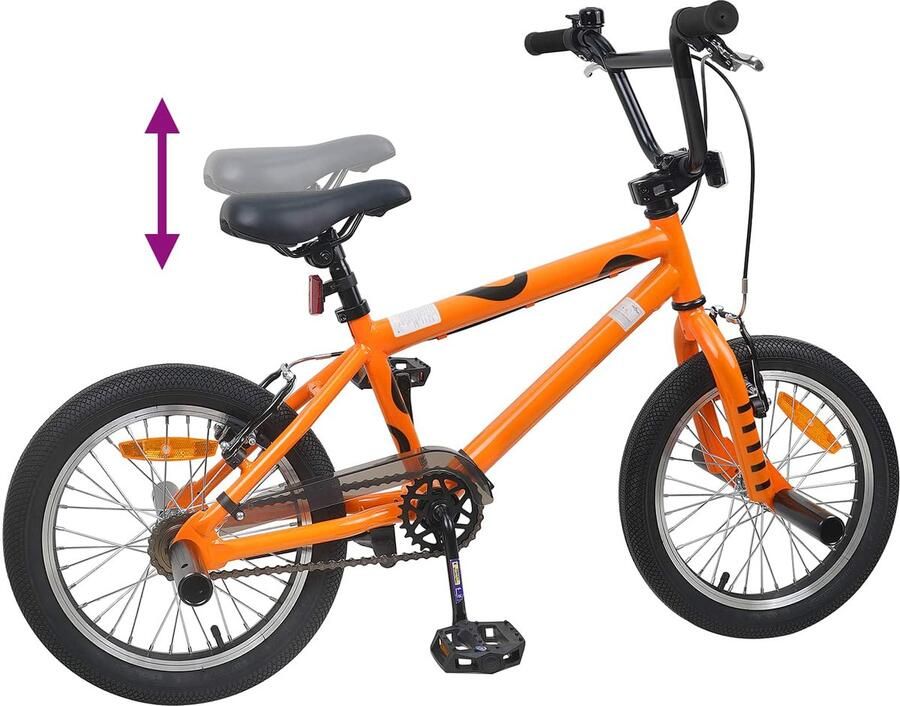 VidaXL BMX Fiets 16 Inch voor 5-8 jaar oud Oranje