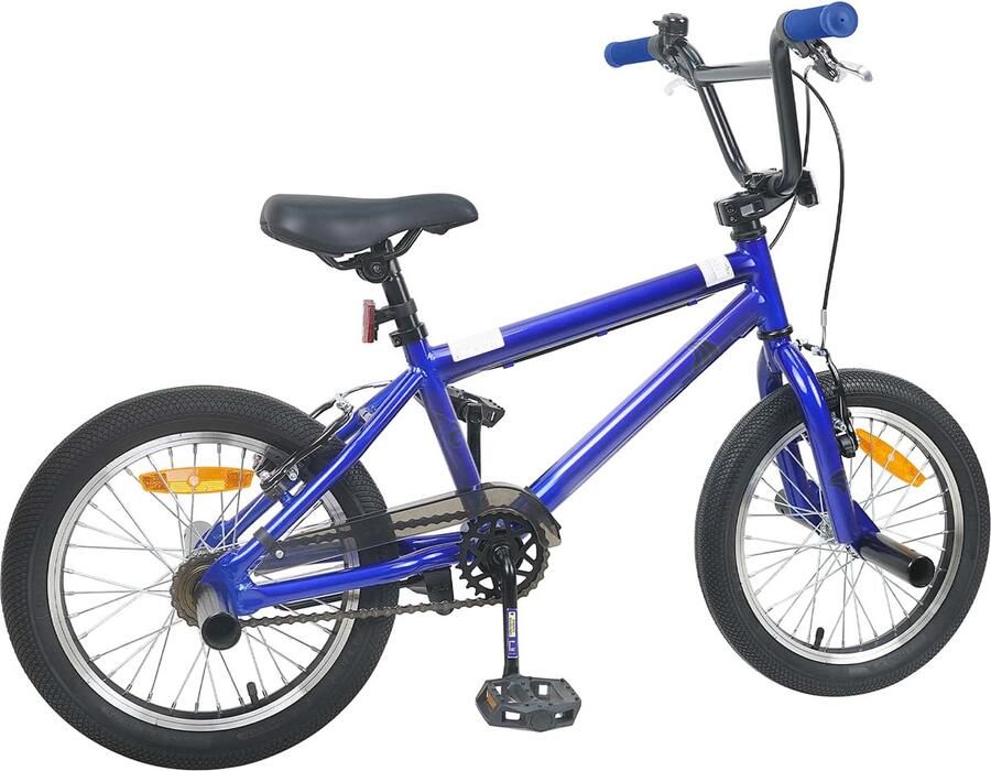 VidaXL BMX Fiets 18 Inch voor 7-10 jaar oud Donkerblauw