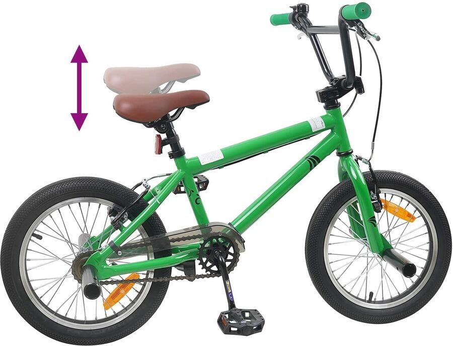 VidaXL BMX Fiets 18 Inch voor 7-10 jaar oud Groen