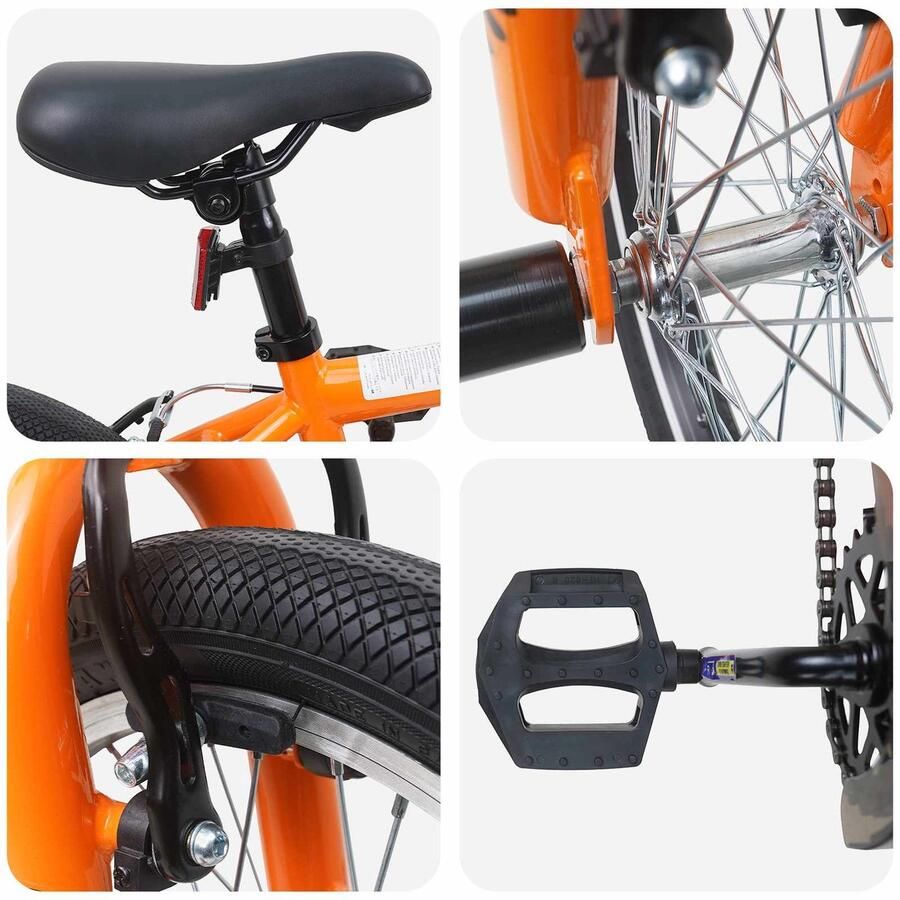 VidaXL BMX Fiets 20 Inch voor kinderen ouder dan 9 jaar Oranje