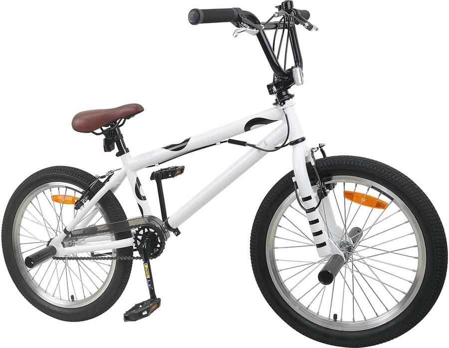 VidaXL BMX Fiets 20 Inch voor kinderen ouder dan 9 jaar Wit