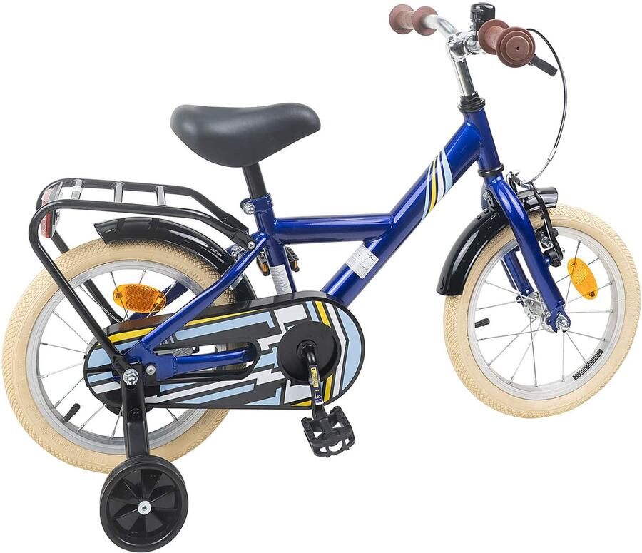 VidaXL Kinderfiets 12 Inch voor 2-4 jaar oud Donkerblauw