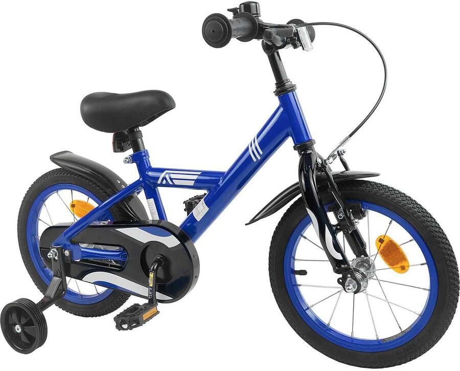 VidaXL Kinderfiets 12 Inch voor 2-4 jaar oud Donkerblauw