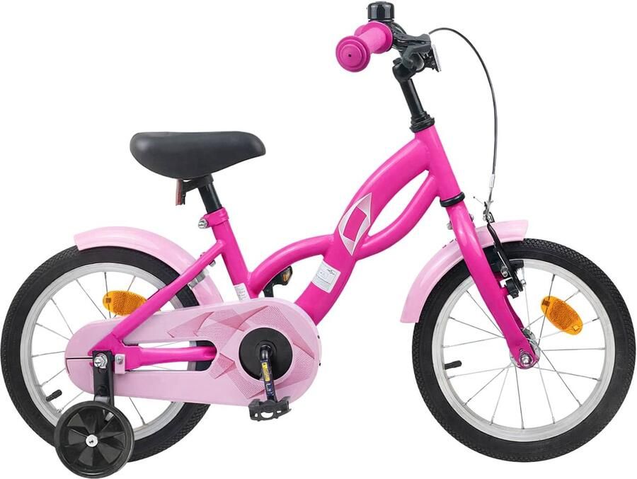 VidaXL Kinderfiets 12 Inch voor 2-4 jaar oud Donkerroze - Foto 2
