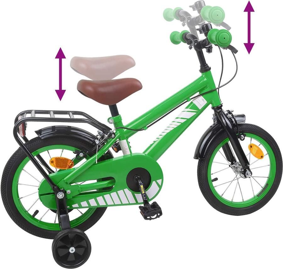 VidaXL Kinderfiets 12 Inch voor 2-4 jaar oud Groen