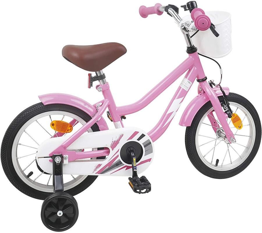 VidaXL Kinderfiets 12 Inch voor 2-4 jaar oud Licht Roze