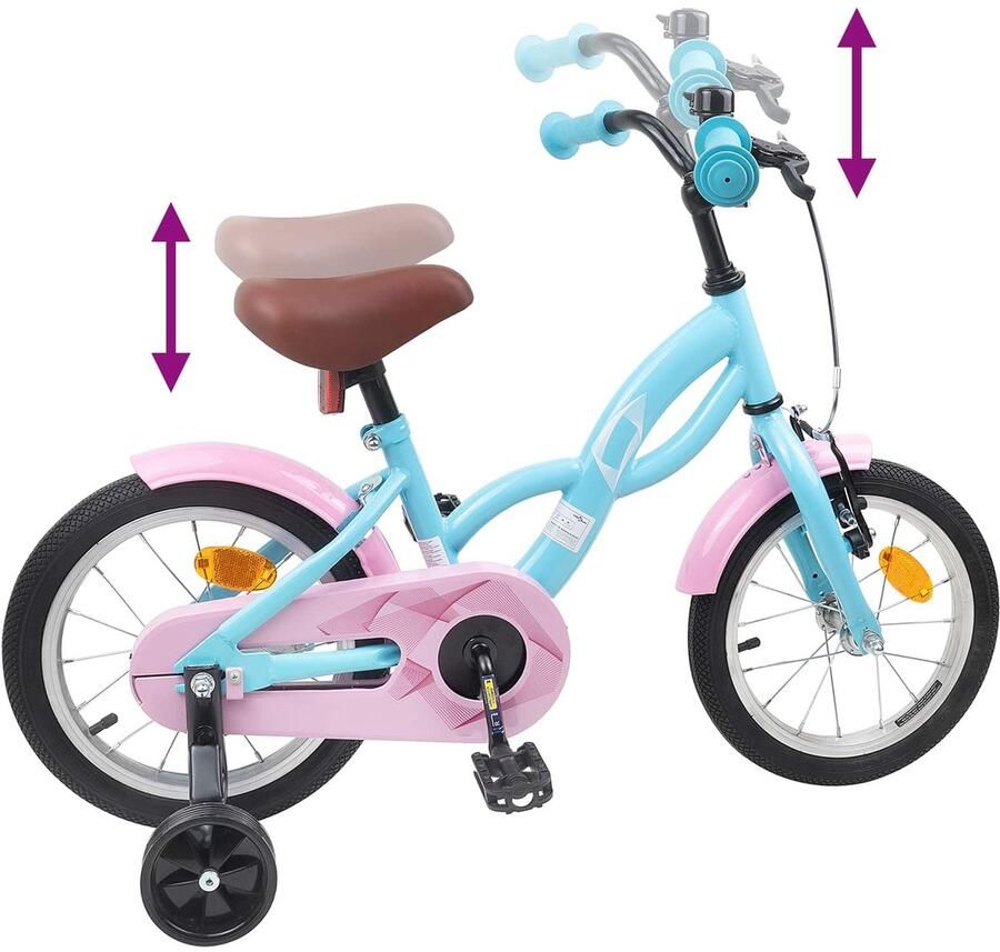 VidaXL Kinderfiets 12 Inch voor 2-4 jaar oud Lichtblauw - Foto 1