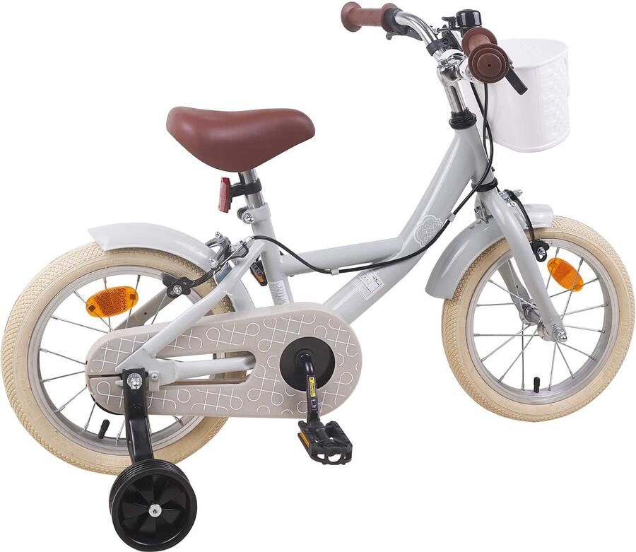 VidaXL Kinderfiets 12 Inch voor 2-4 jaar oud Lichtgrijs