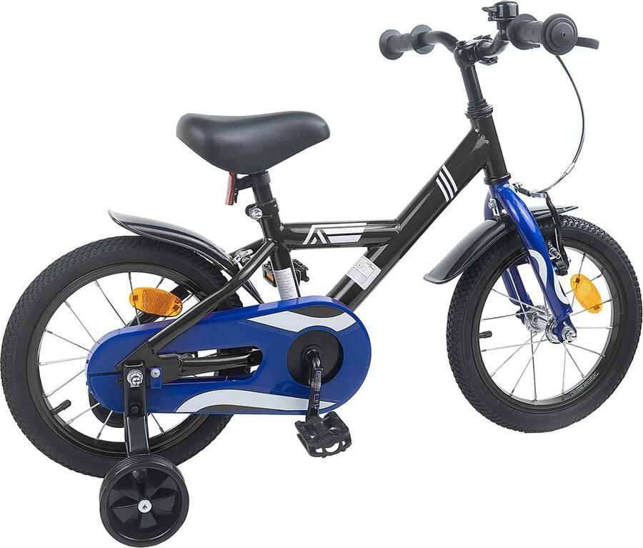 VidaXL Kinderfiets 12 Inch voor 2-4 jaar oud Zwart