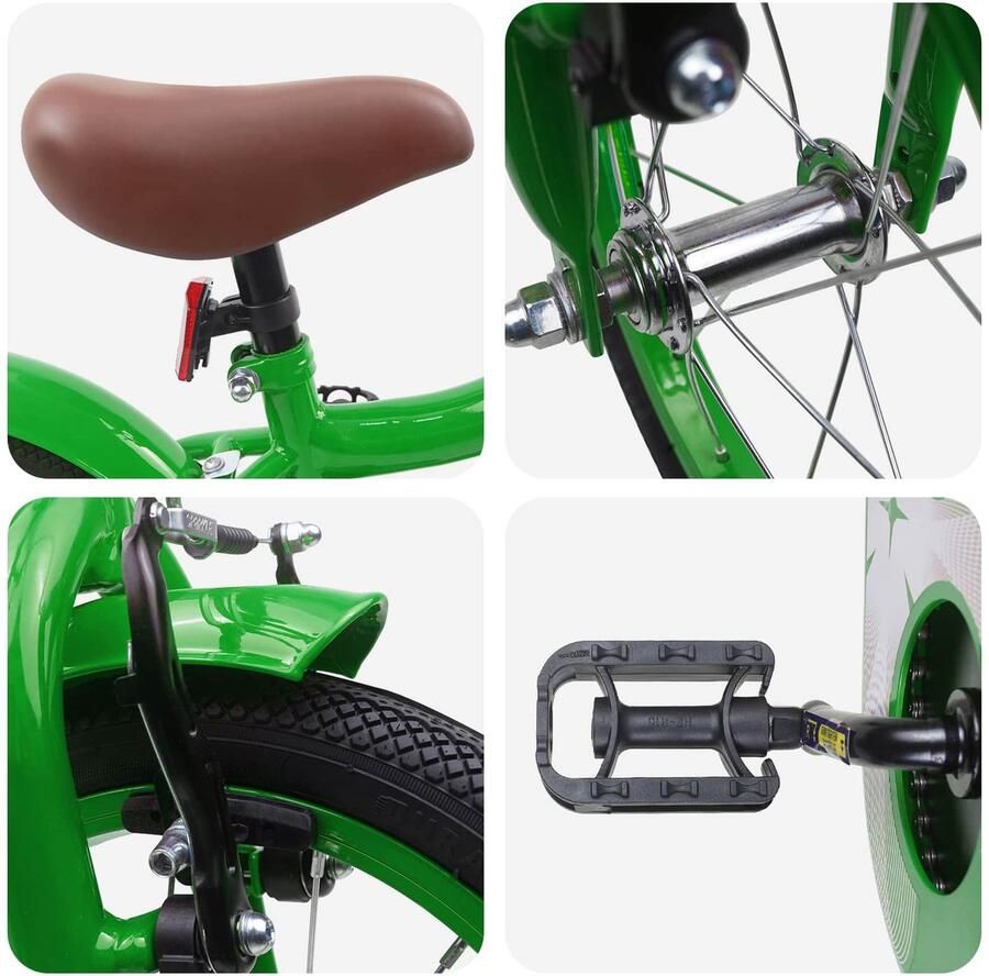 VidaXL Kinderfiets 14 Inch voor 3-5 jaar oud Groen