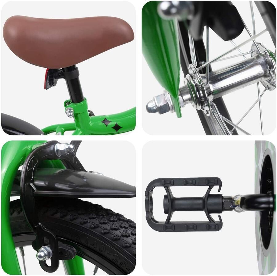 VidaXL Kinderfiets 14 Inch voor 3-5 jaar oud Groen