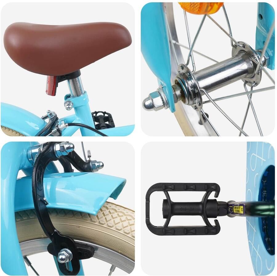 VidaXL Kinderfiets 14 Inch voor 3-5 jaar oud Lichtblauw
