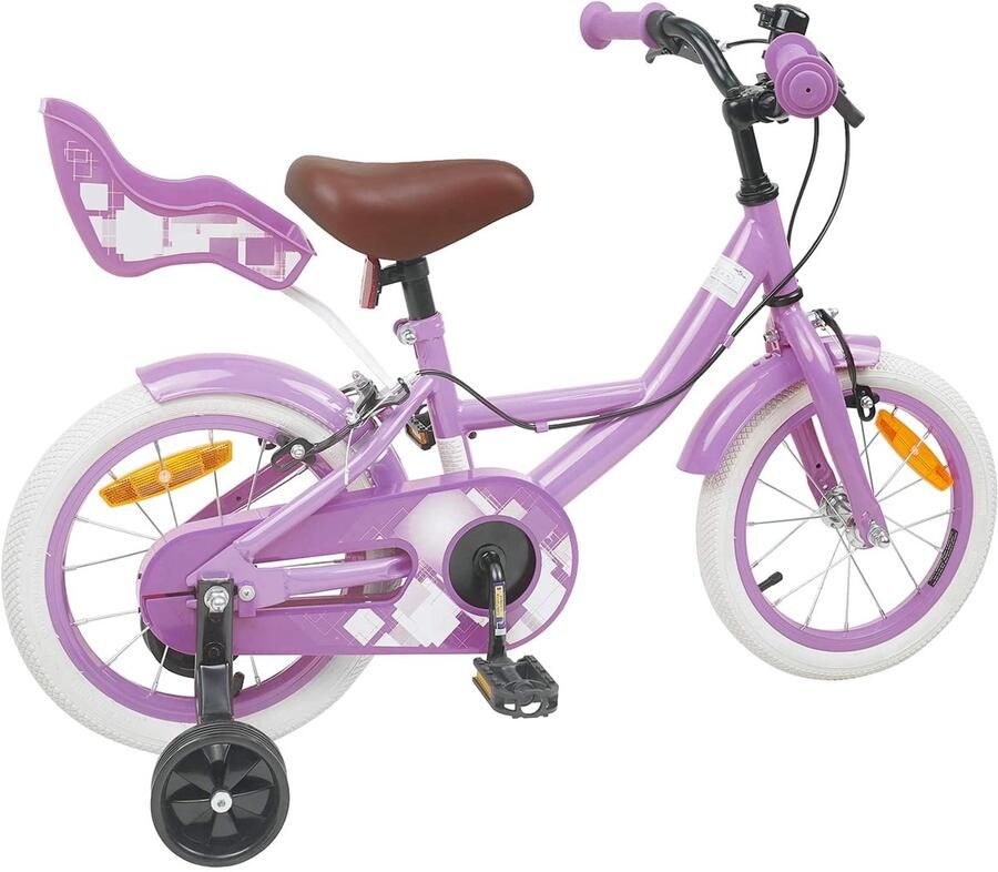 VidaXL Kinderfiets 14 Inch voor 3-5 jaar oud Paars