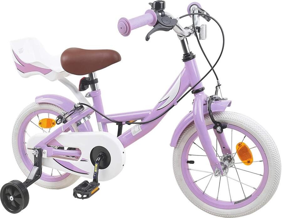VidaXL Kinderfiets 14 Inch voor 3-5 jaar oud Paars