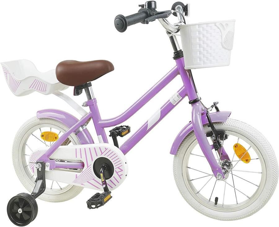 VidaXL Kinderfiets 14 Inch voor 3-5 jaar oud Paars