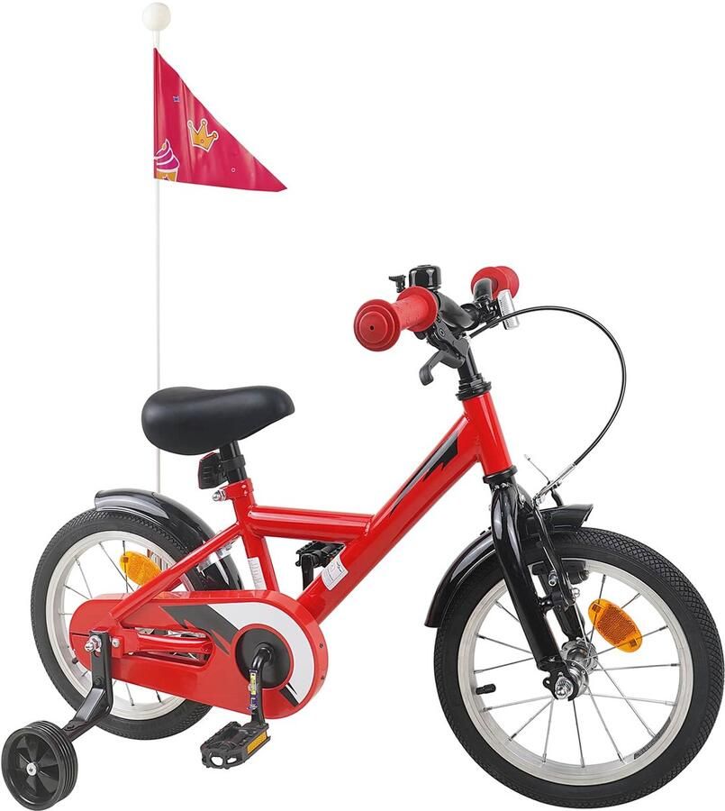 VidaXL Kinderfiets 14 Inch voor 3-5 jaar oud Rood