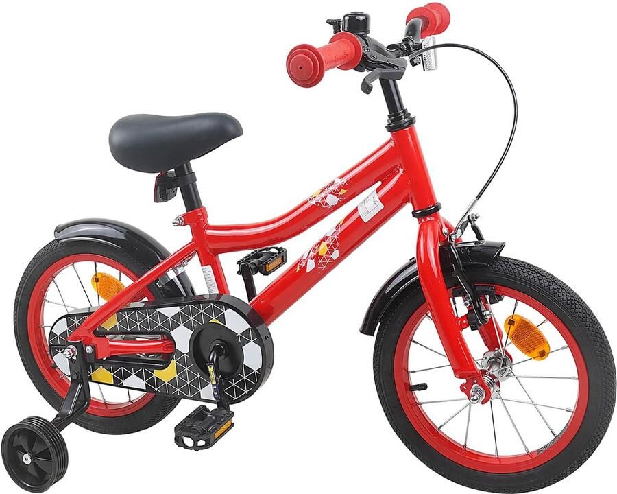 VidaXL Kinderfiets 14 Inch voor 3-5 jaar oud Rood