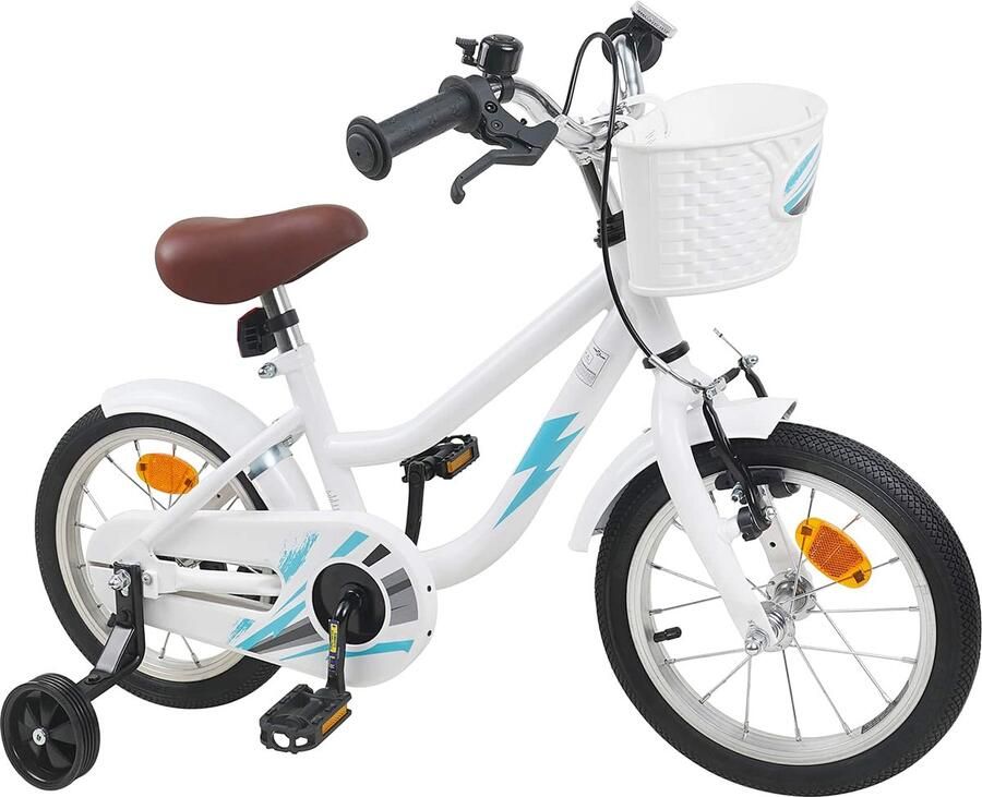VidaXL Kinderfiets 14 Inch voor 3-5 jaar oud Wit