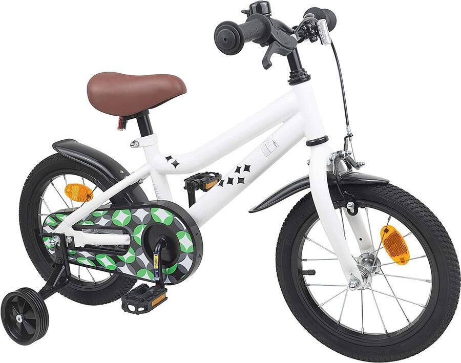 VidaXL Kinderfiets 14 Inch voor 3-5 jaar oud Wit