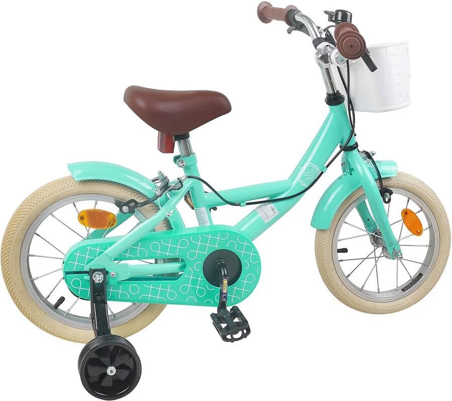 VidaXL Kinderfiets 14 Inch voor 3-5 jaar oud Zeegroen