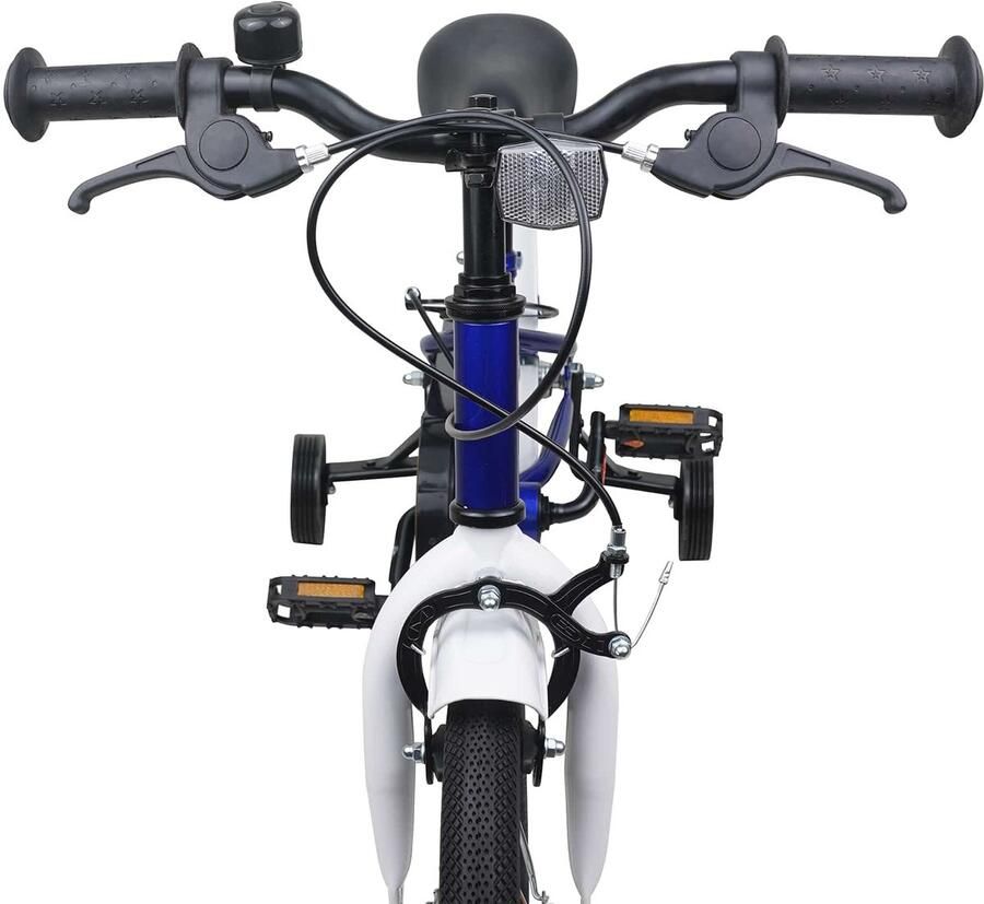 VidaXL Kinderfiets 16 Inch voor 4-6 jaar oud Blauw wit