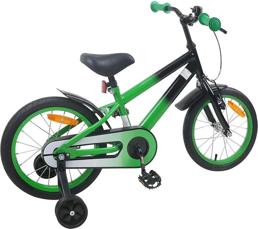 VidaXL Kinderfiets 16 Inch voor 4-6 jaar oud Blauw Zwart