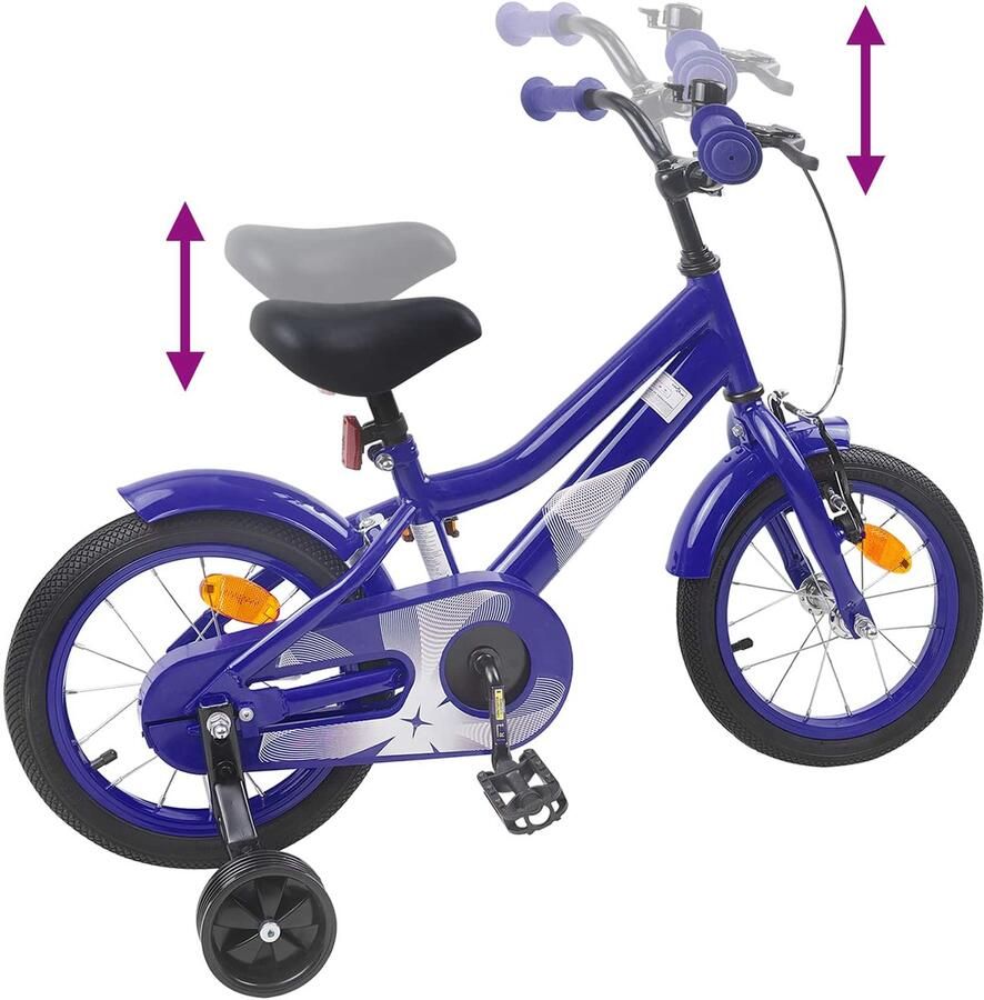 VidaXL Kinderfiets 16 Inch voor 4-6 jaar oud Donkerblauw