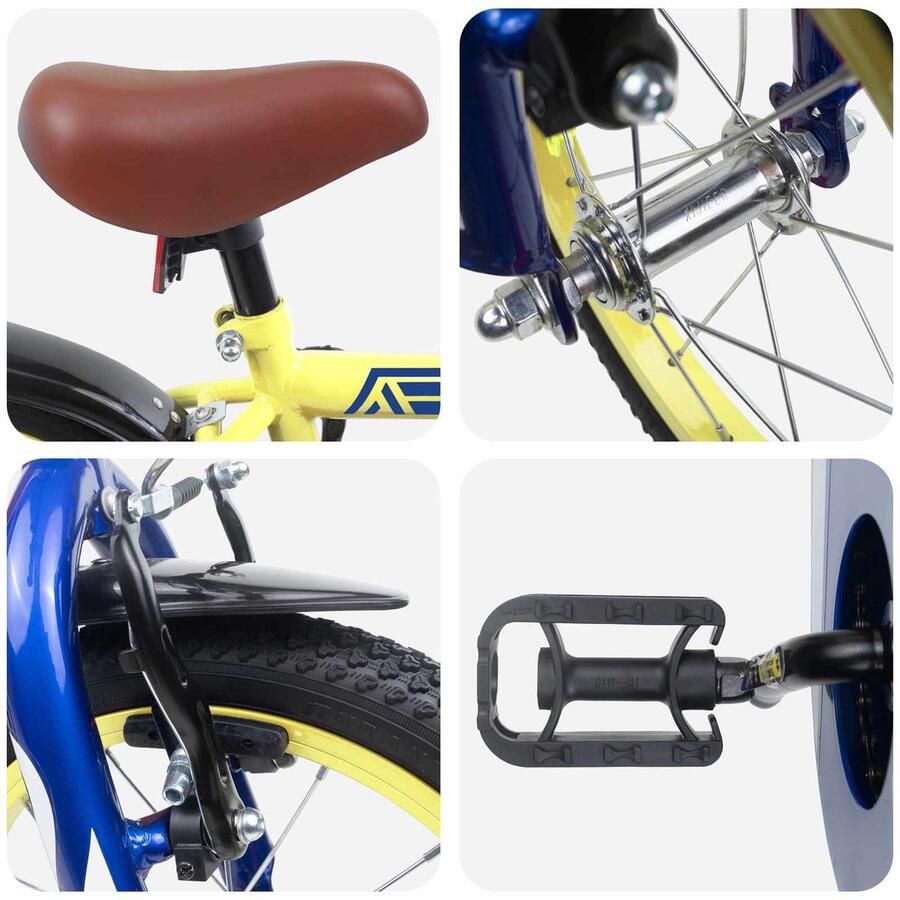 VidaXL Kinderfiets 14 Inch voor 3-5 jaar oud Geel