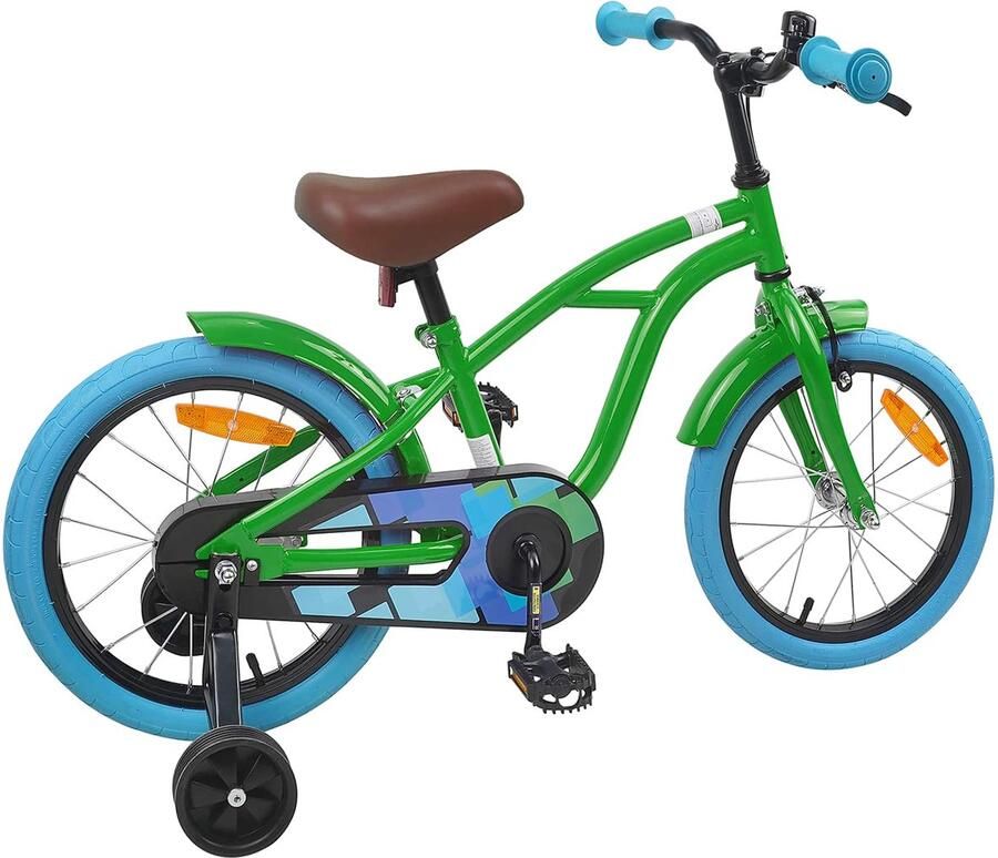 VidaXL Kinderfiets 16 Inch voor 4-6 jaar oud Groen