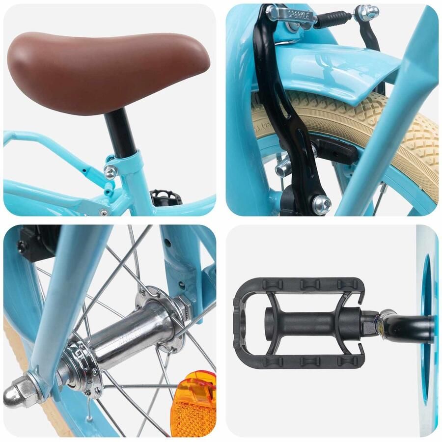 VidaXL Kinderfiets 12 Inch voor 2-4 jaar oud Lichtblauw