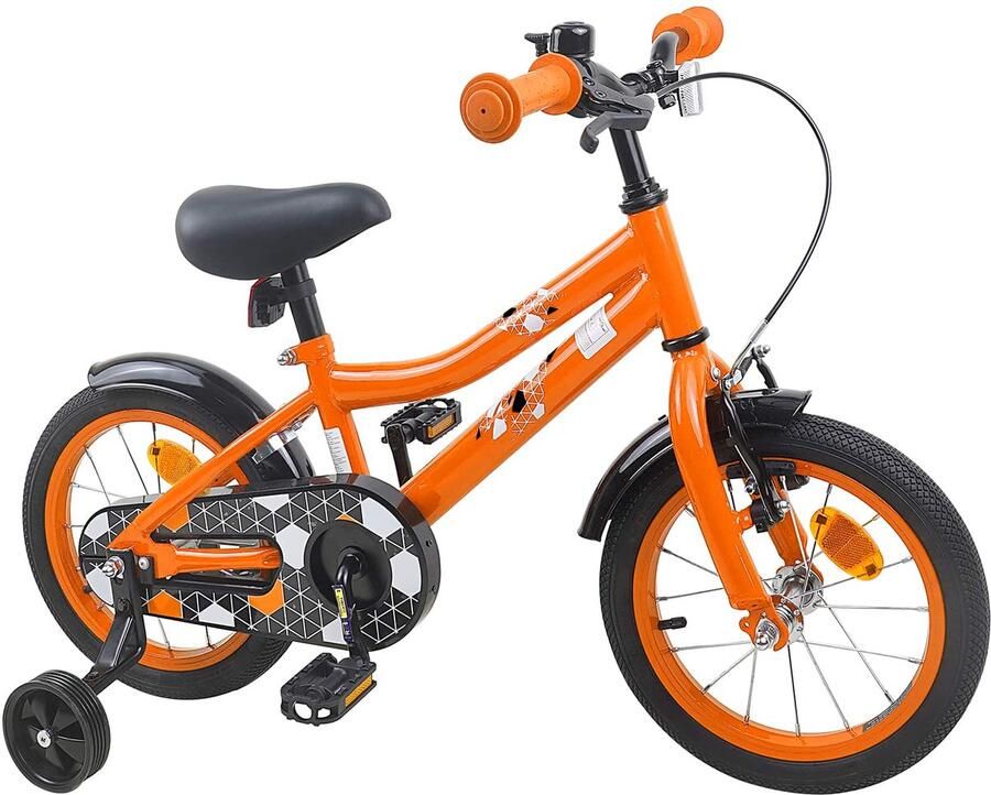 VidaXL Kinderfiets 16 Inch voor 4-6 jaar oud Oranje