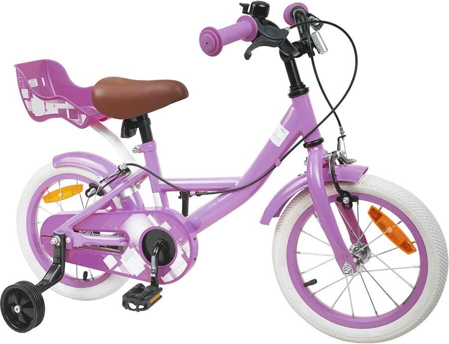 VidaXL Kinderfiets 16 Inch voor 4-6 jaar oud Paars
