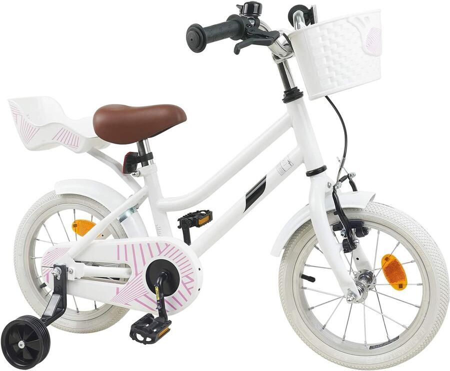 VidaXL Kinderfiets 16 Inch voor 4-6 jaar oud Wit