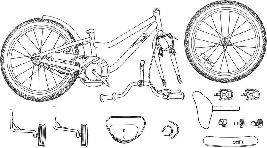 VidaXL Kinderfiets 16 Inch voor 4-6 jaar oud Wit
