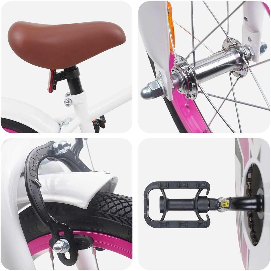 VidaXL Kinderfiets 16 Inch voor 4-6 jaar oud Wit